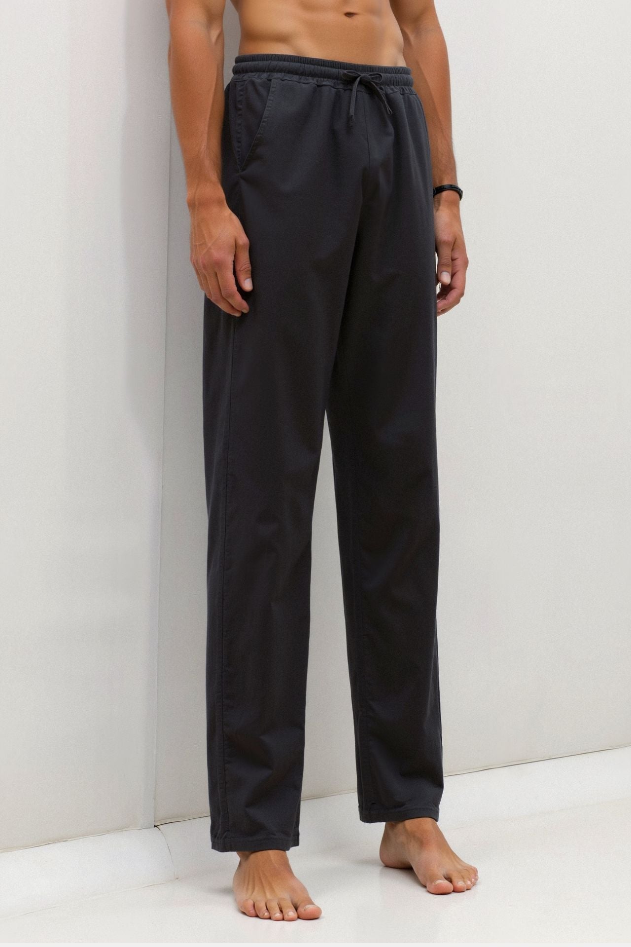 Baumwolle & Leinen Blend Drawstring Pants