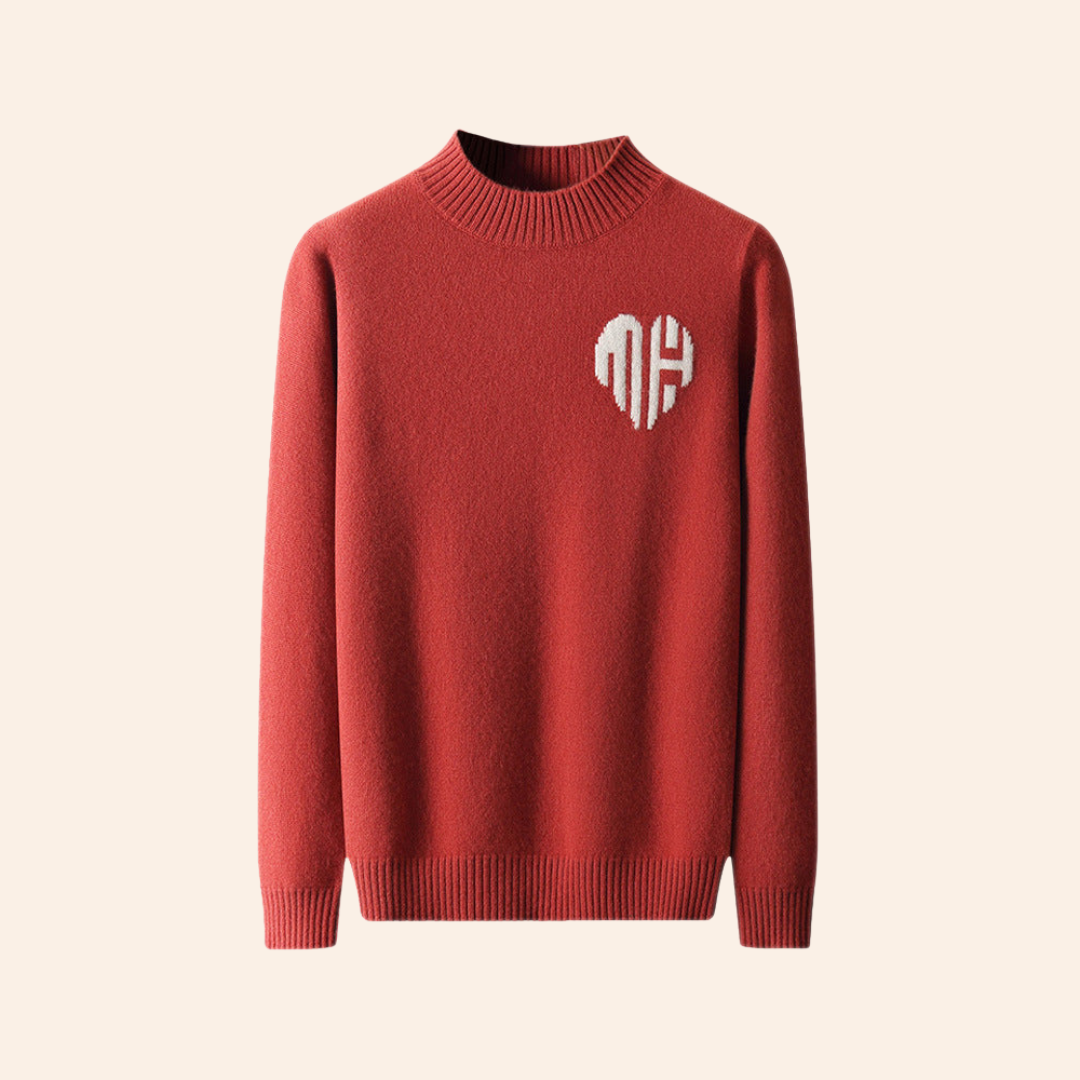 100% Cashmere Heart Pullover