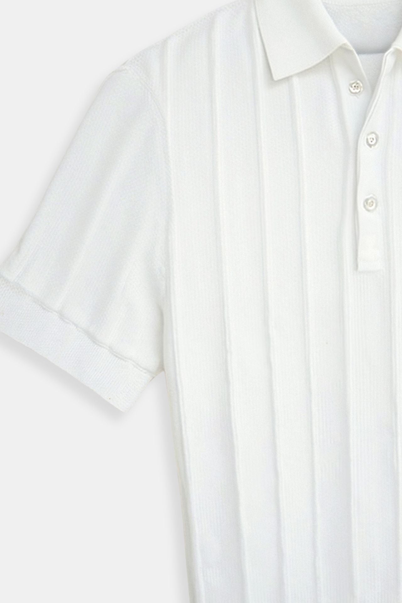 Vertical Streifend Button up Polo
