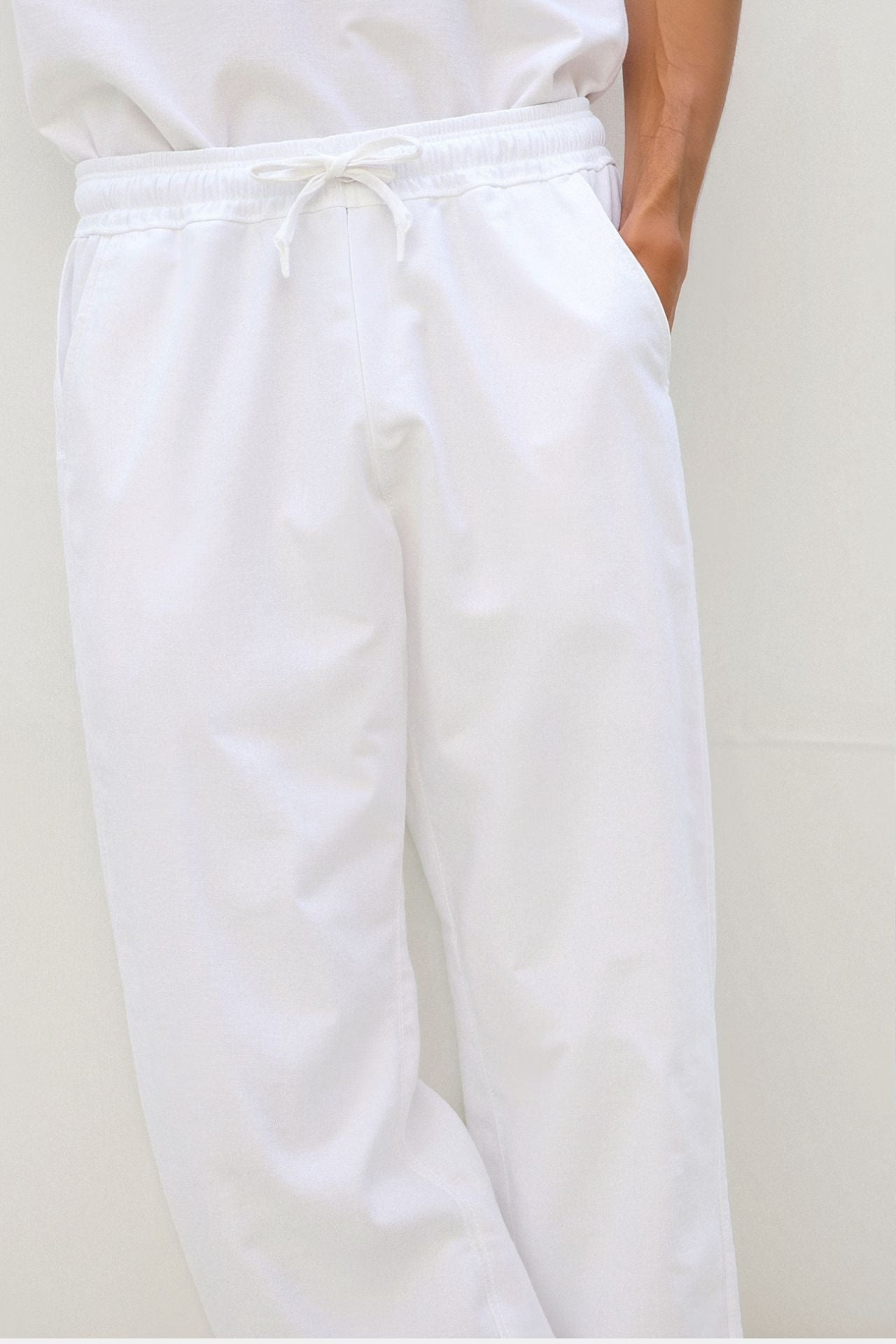 Baumwolle & Leinen Blend Drawstring Pants