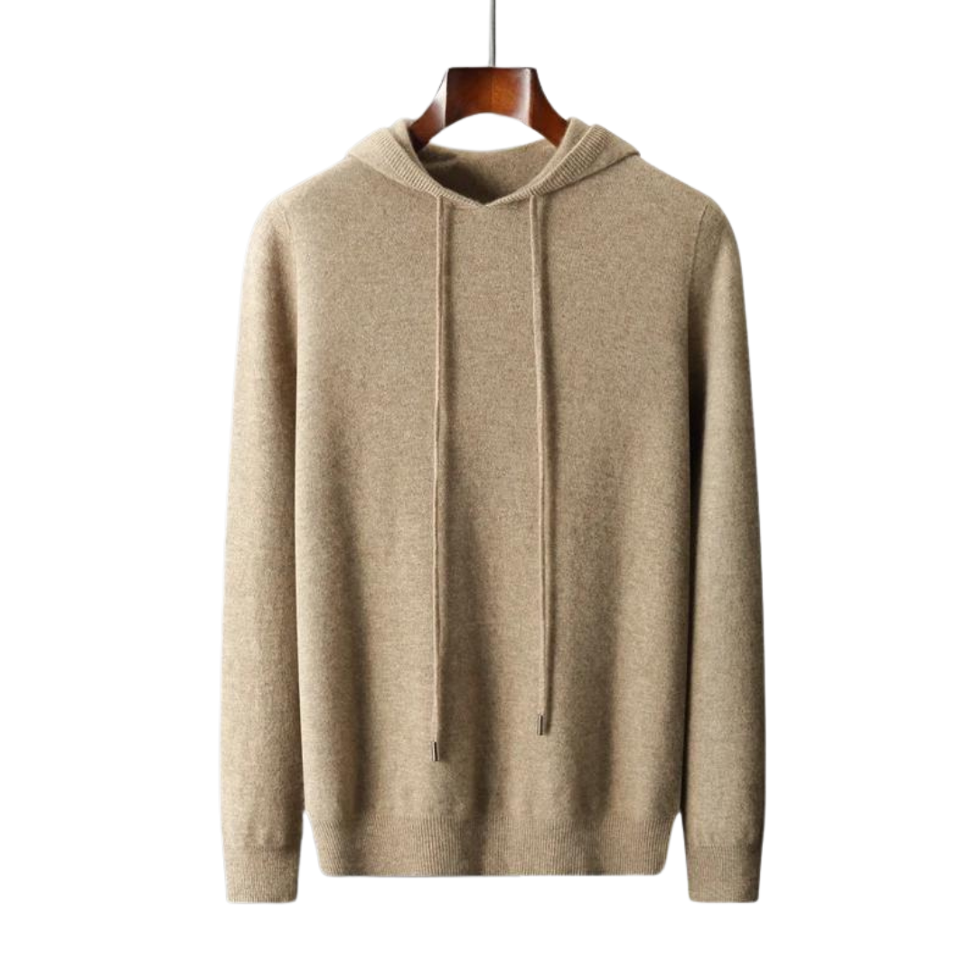 100% Cashmere Hooded Pullover