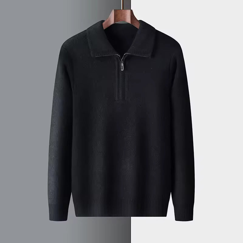 100% Cashmere Quater Zip Pullover