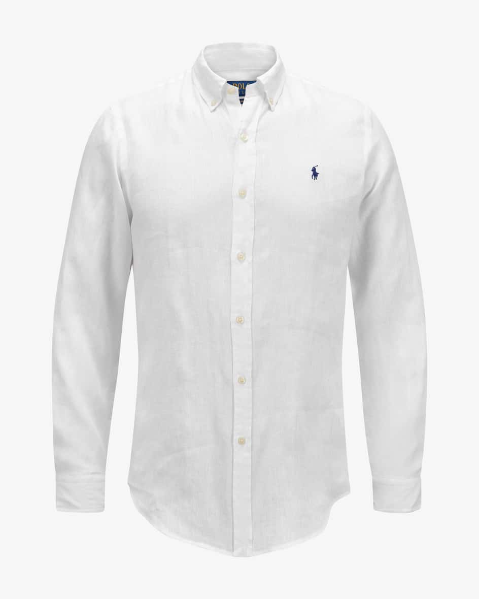 Chemise Polo RL en lin coupe slim