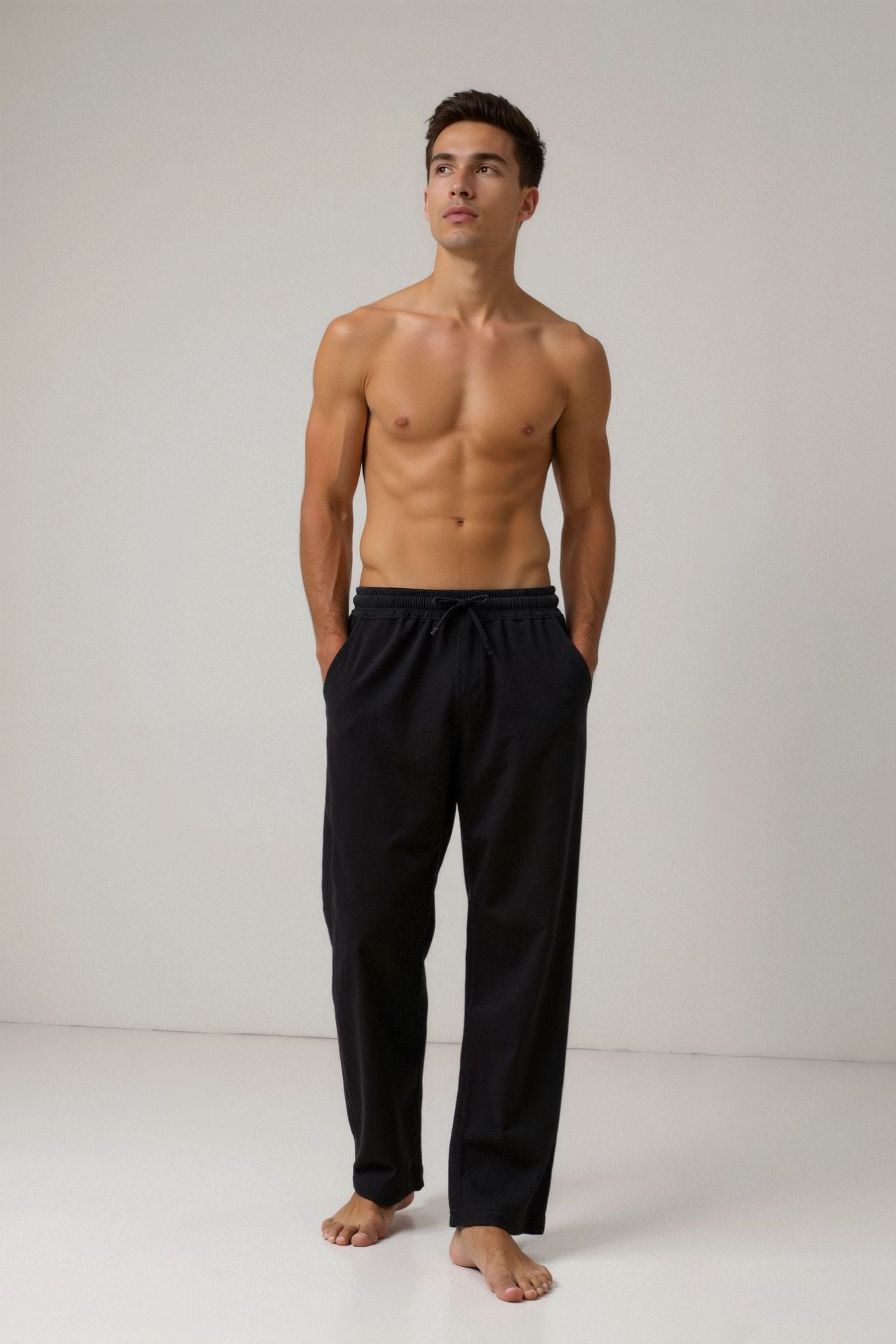 Baumwolle & Leinen Blend Drawstring Pants