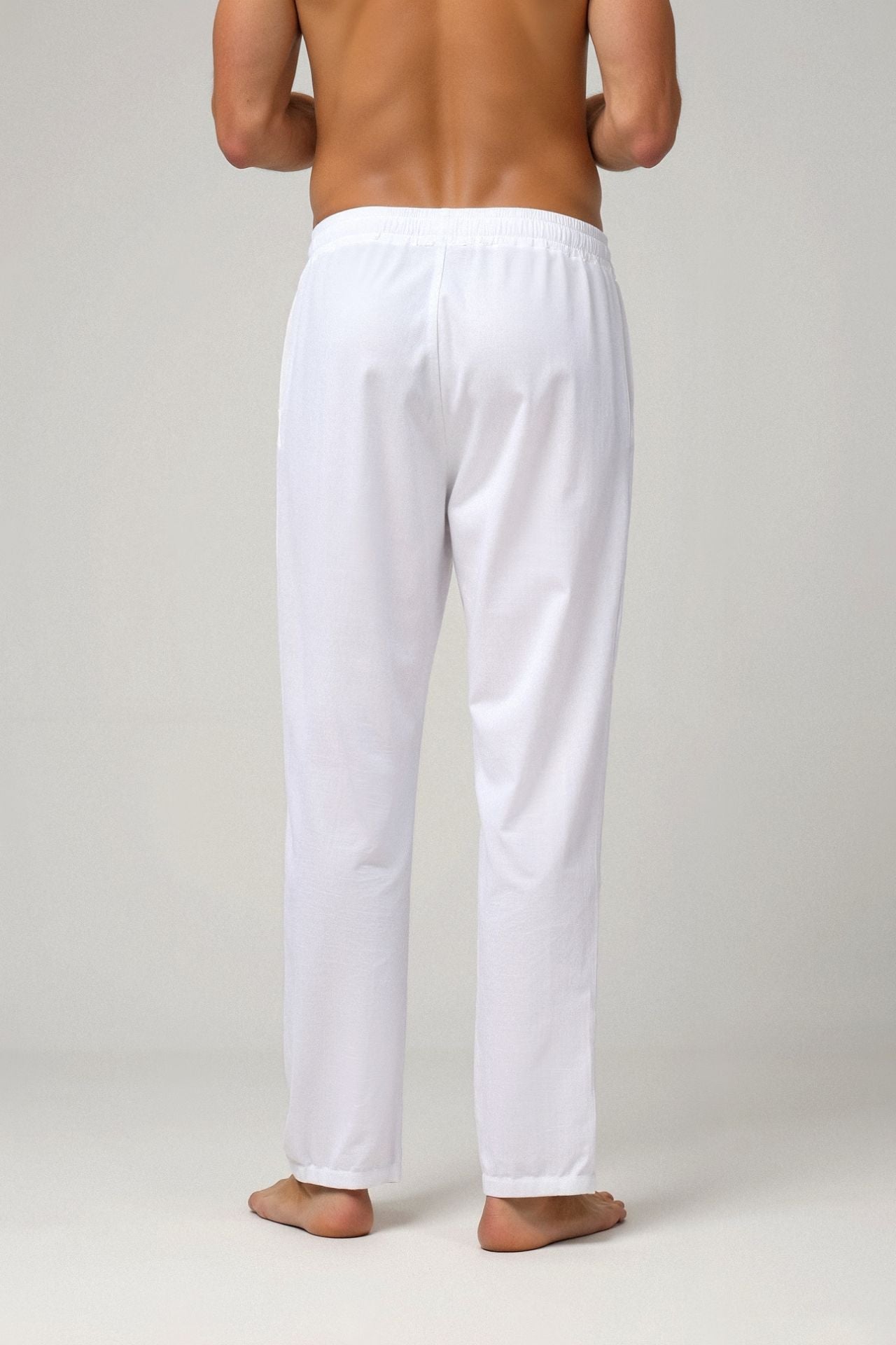 Baumwolle & Leinen Blend Drawstring Pants