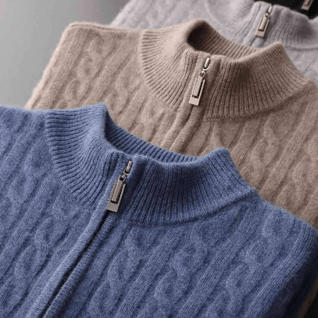 Mont Blanc - Reissverschluss Pullover Aus Kaschmir