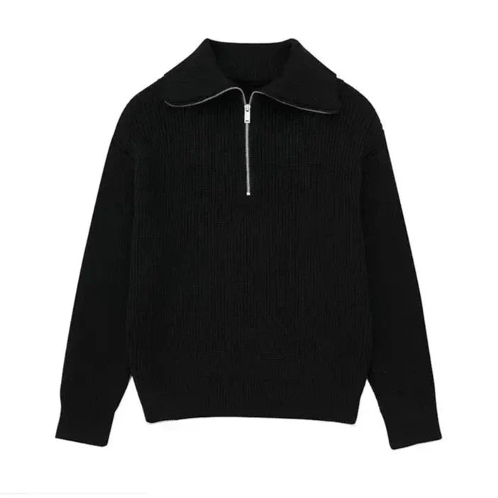 Streifend Zip up Pullover