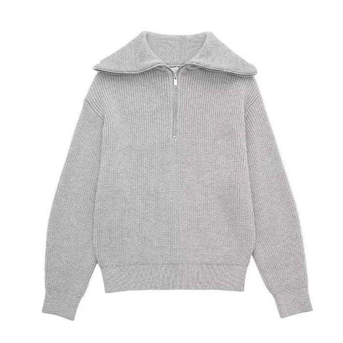 Streifend Zip up Pullover