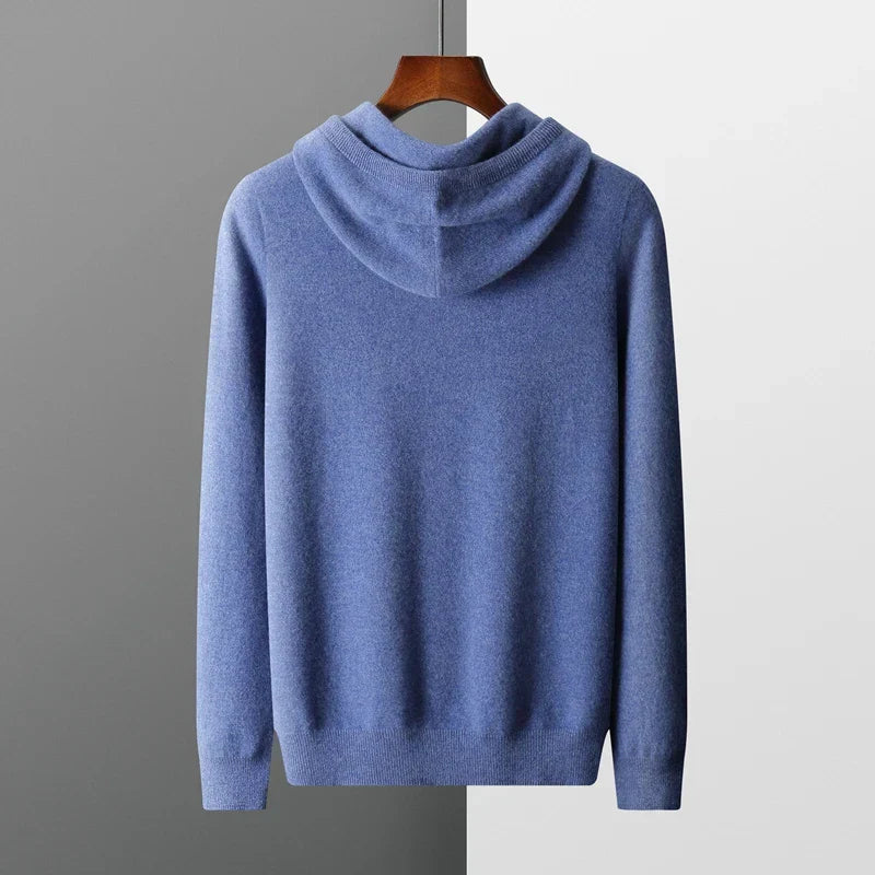 100% Cashmere Hooded Pullover