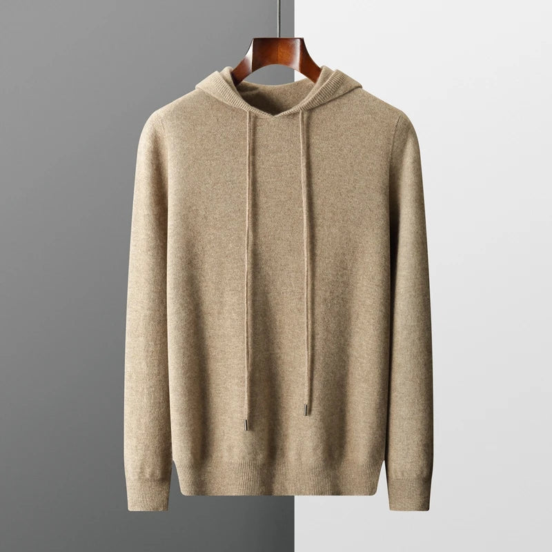 100% Cashmere Hooded Pullover