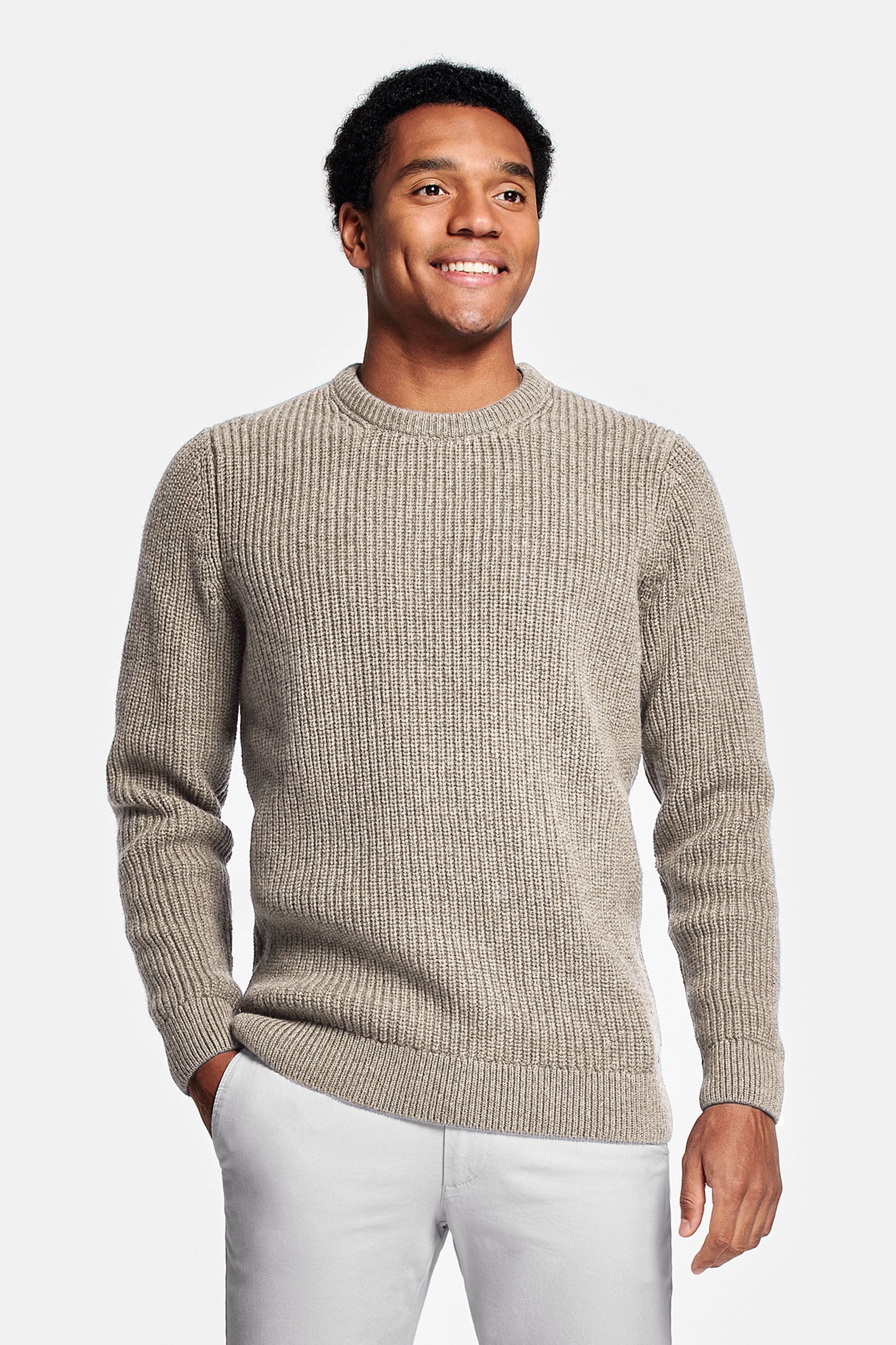 Dunkler Sand Strickpullover